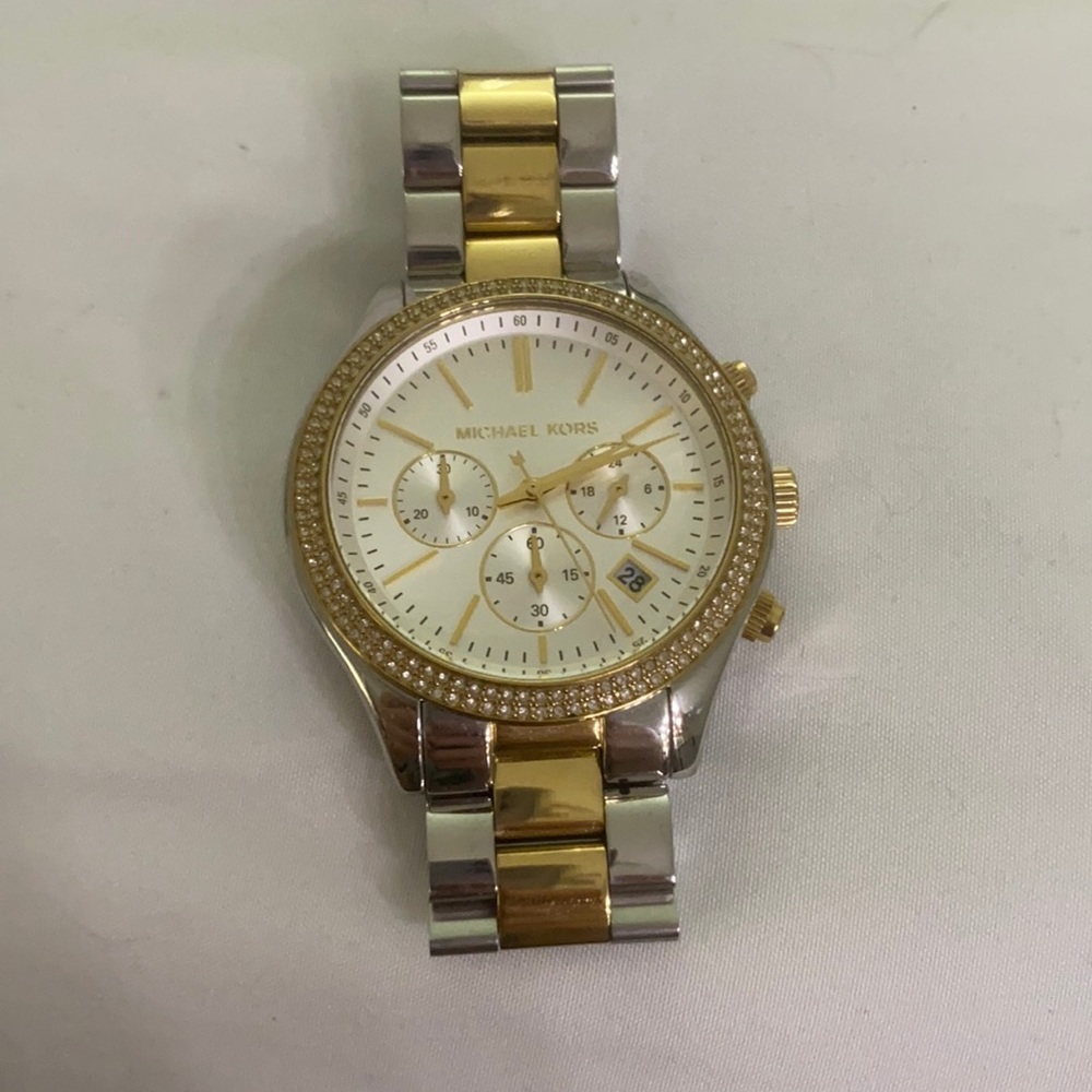 GUC Silver and gold michael Kors watch
